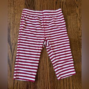 BabyGap Red and White Striped Baby Pants - Size 6-12 months